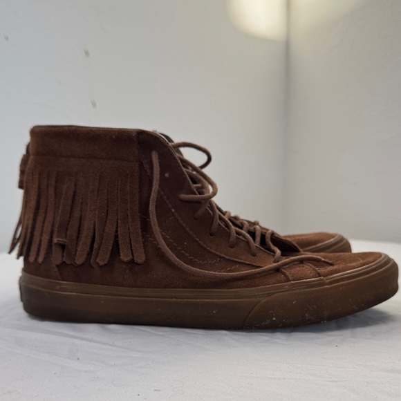 Vans Off The Wall Brown Suede High-Top Moccasin Style Men's Shoes Size 8 - Picture 4 of 6